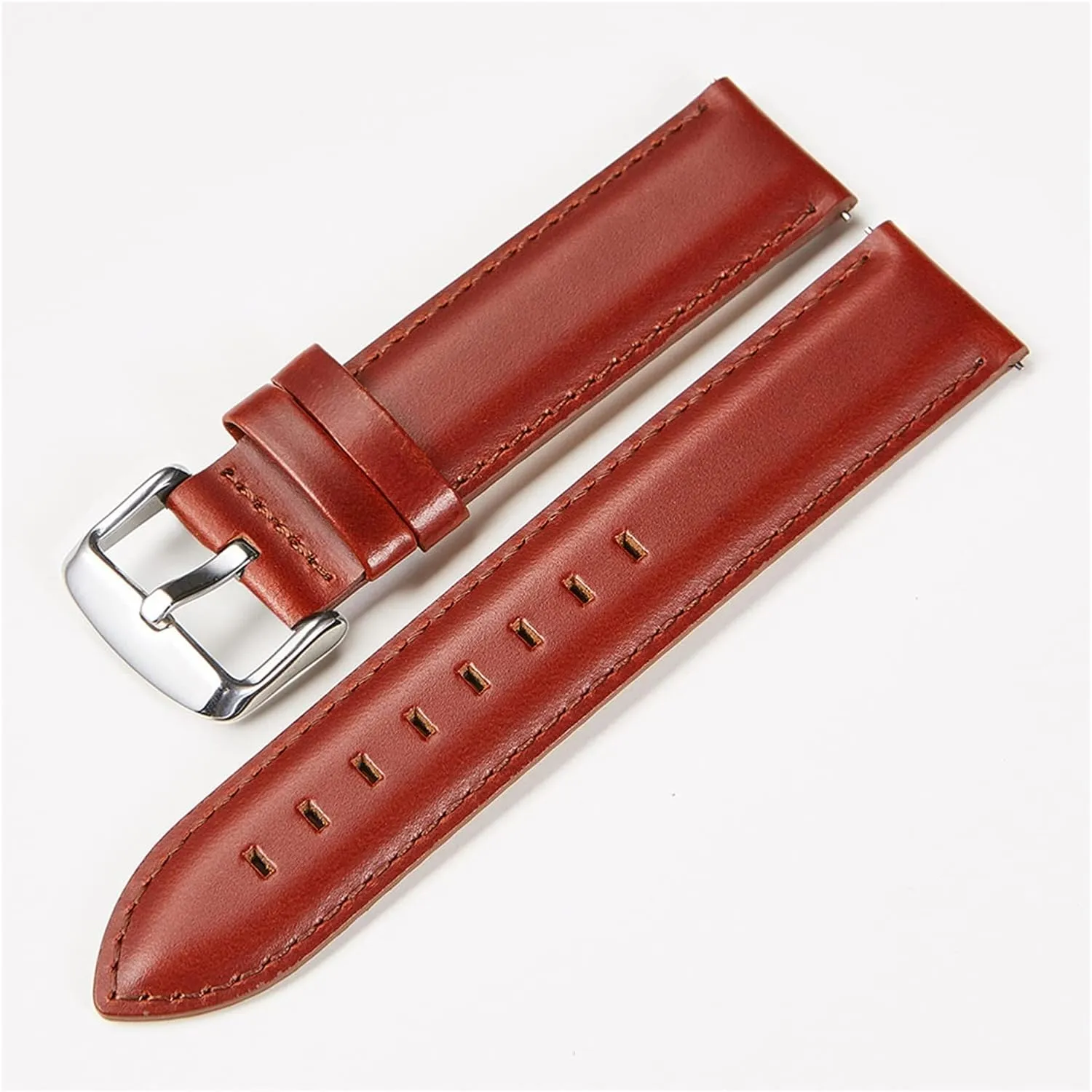 GGZONE RHAIYAN Watch Accessories Quick Release Watchbands 18 20 22 Mm Genuine Leather Watch Strap Compatible with DW Daniel Wellington Watch Band Specific (Color : Ligbrown Black Clasp, Size : 18mm)