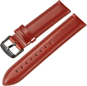 GGZONE RHAIYAN Watch Accessories Quick Release Watchbands 18 20 22 Mm Genuine Leather Watch Strap Compatible with DW Daniel Wellington Watch Band Specific (Color : Ligbrown Black Clasp, Size : 18mm)