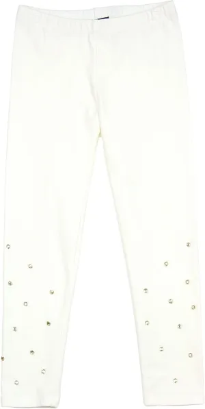Girls' Spun Gold Leggings Cream, Sizes 12M-12