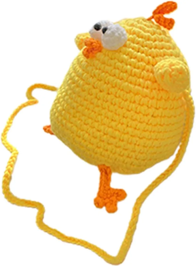 Girls Woven Purse Crossbody Bag for Girls Toddlers Cartoon Chick Coin Pouch