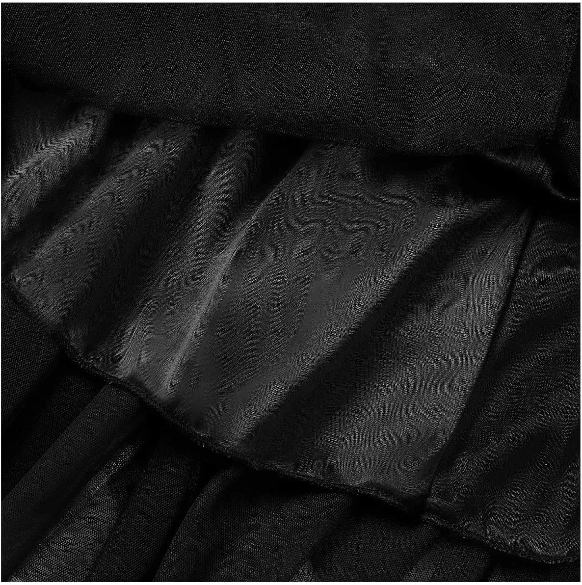 Girstunm Women's Elastic Waist Dancing Dress Princess Mesh Tulle Above Knee Skirts