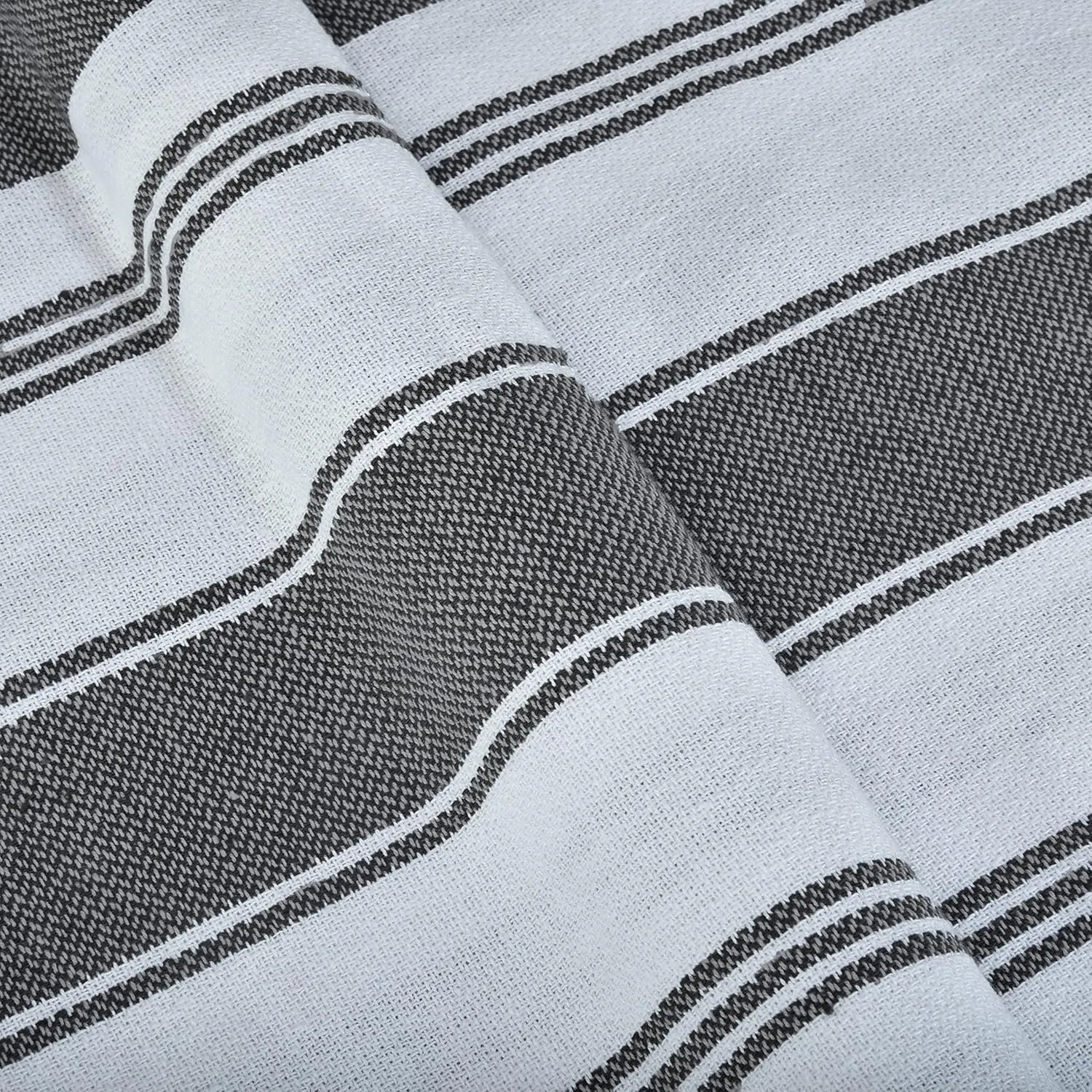 GLAMBURG Peshtemal Turkish Towel Cotton Beach Towels Oversized 36x71 Set of 4, Cotton Beach Towels for Adults, Soft Durable Absorbent Extra Large Bath Sheet Hammam Towel - Black
