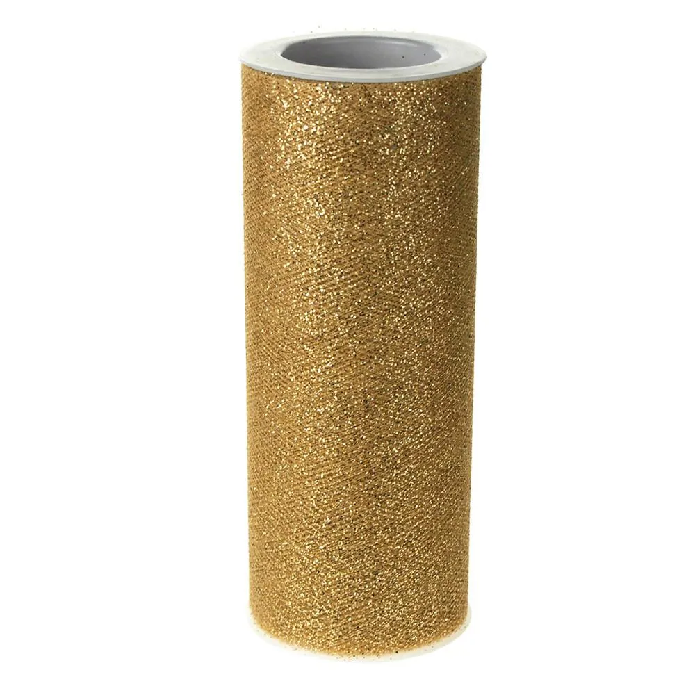 Glitter Tulle Spool Roll, 6-Inch, 10 Yards