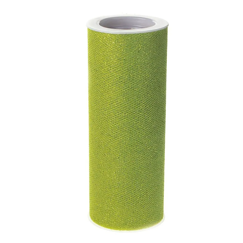 Glitter Tulle Spool Roll, 6-Inch, 10 Yards