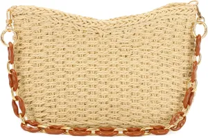 GOKTOW Straw Purse Bag,Woven Handbag,Summer Purse,Raffia Tote CrossBag for Beach Summer Travel