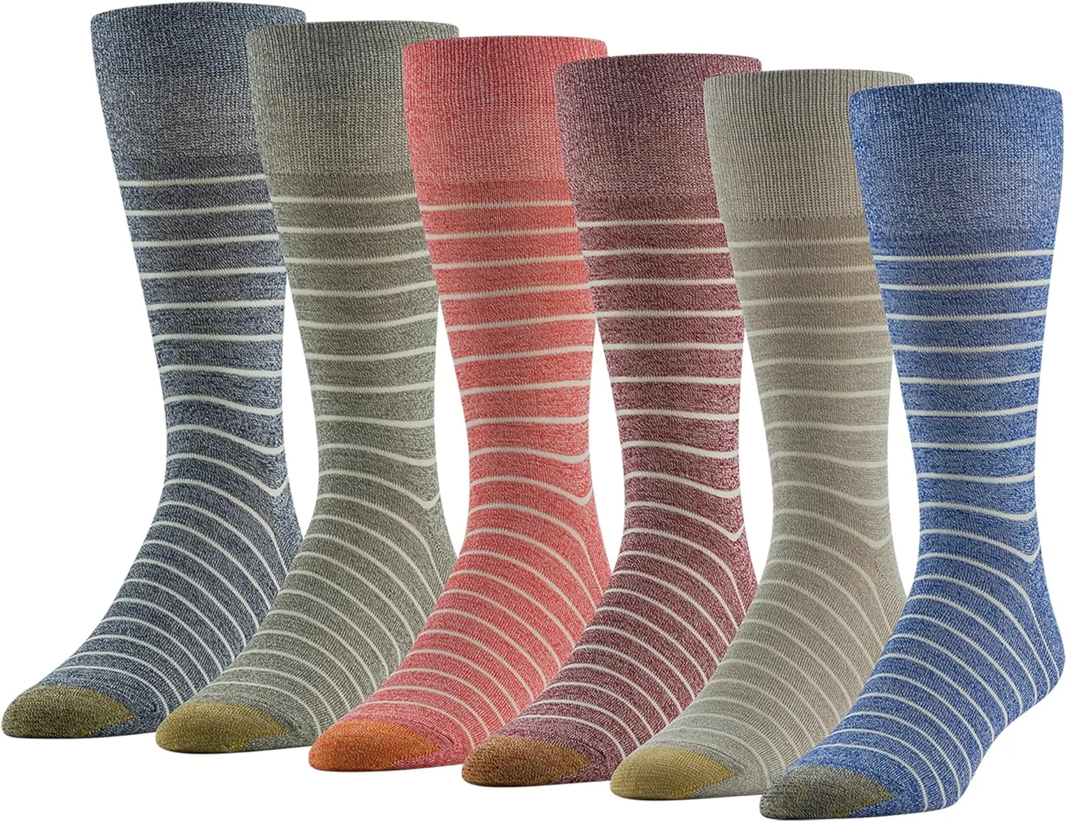 GOLDTOE Men's Cambridge Crew Socks, 6-Pairs