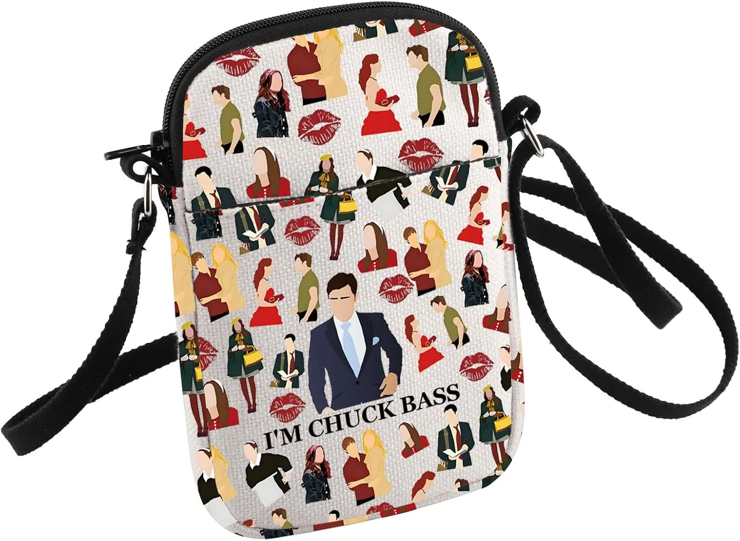 Gossip Inspired Gift I'm Chuck Bass Crossbody Bag for Gossip TV Show Fans