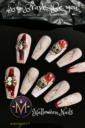Gothic Halloween Wear Armor Three-dimensional Spider Nails