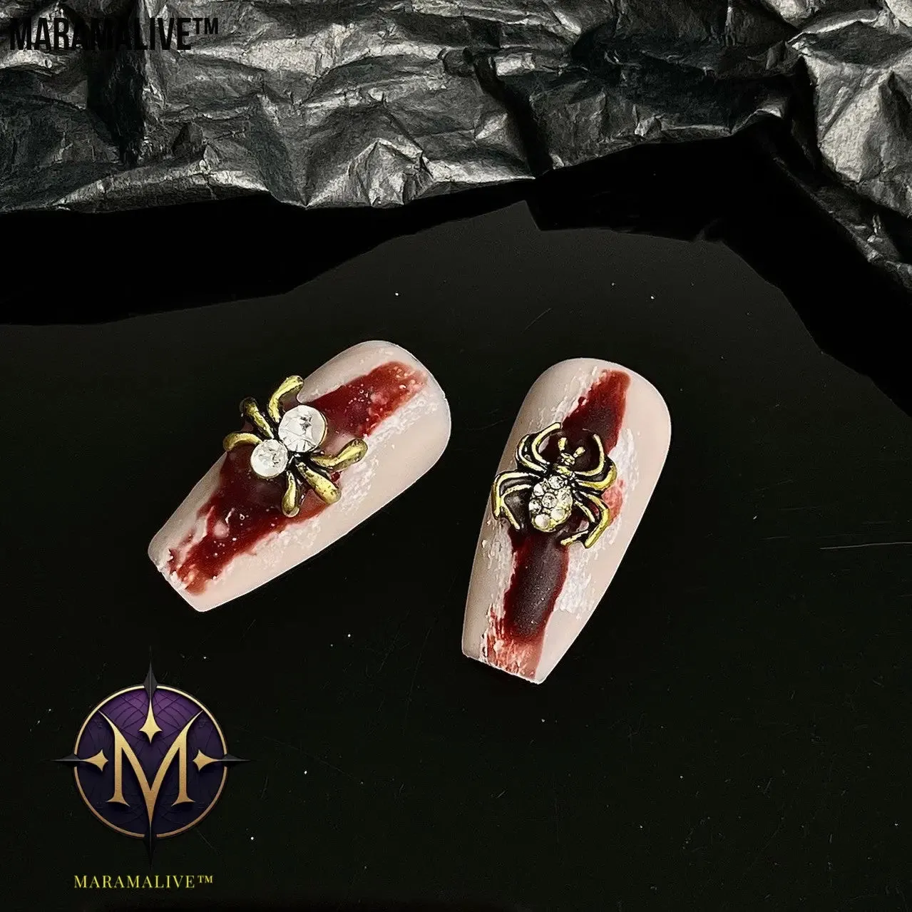 Gothic Halloween Wear Armor Three-dimensional Spider Nails