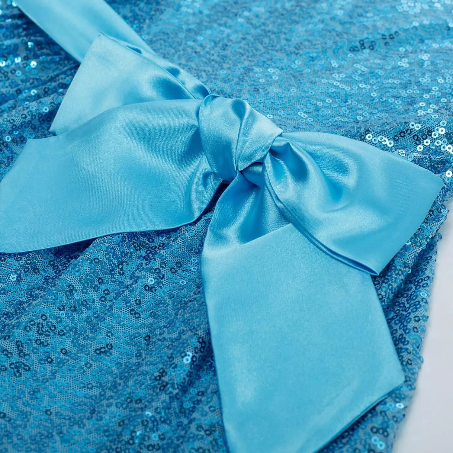 GRACE KARIN Girls Party Dress Sequin Formal Fancy Birthday Dress for Girls Prom Ruffle Midi Dress 5-14Years