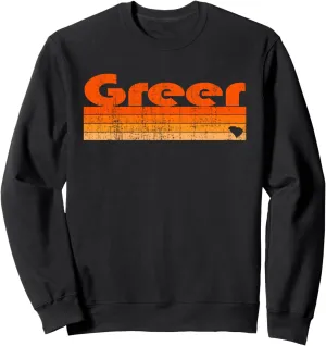 Greer, SC Retro 80s Style Sweatshirt