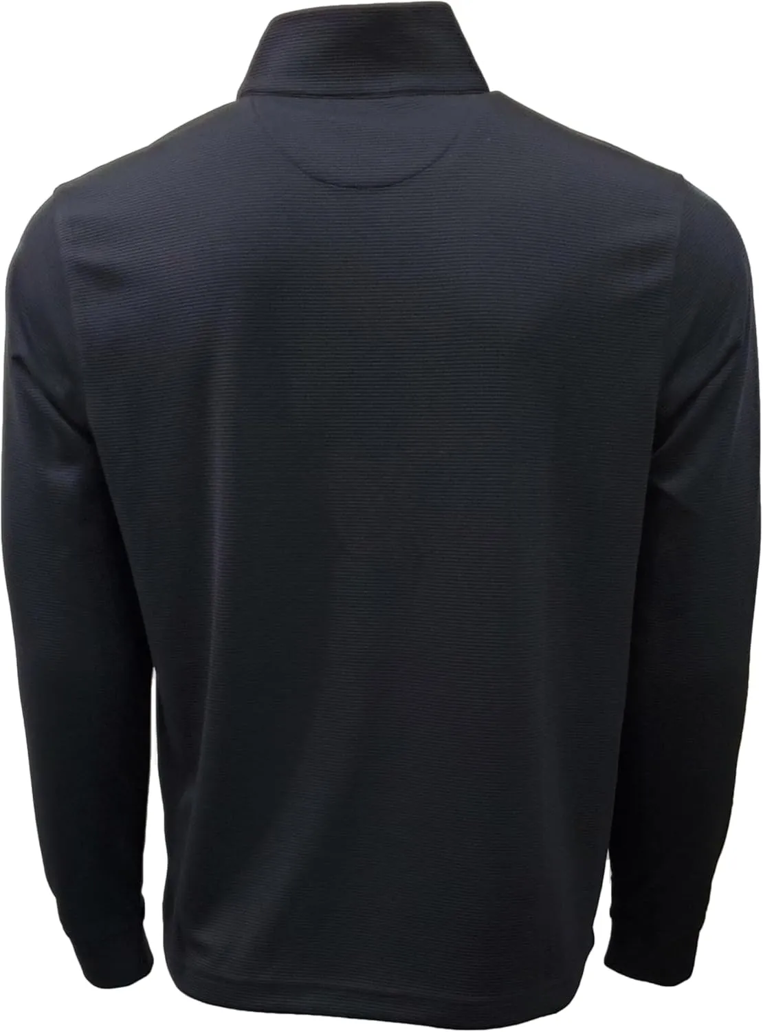 GREG NORMAN Men's Quarter Zip Polyester Stripe Sweater