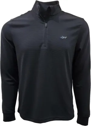 GREG NORMAN Men's Quarter Zip Polyester Stripe Sweater