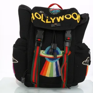 Gucci black cloth backpacks