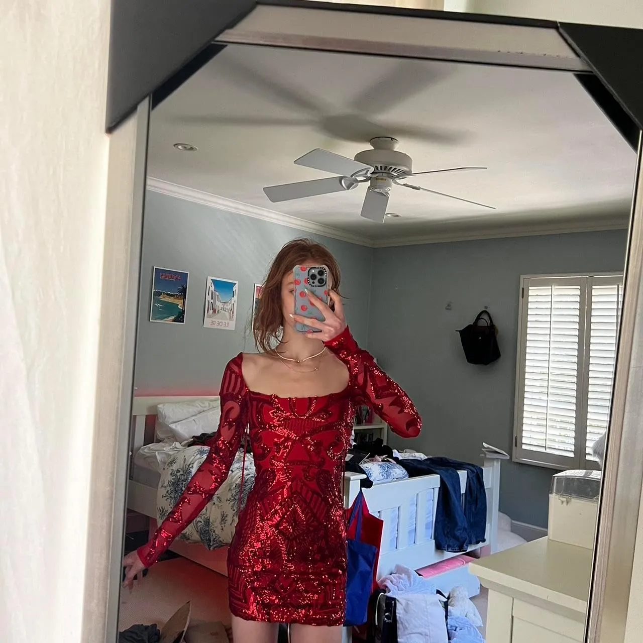 GUKARLEED Women's Sequin Homecoming Dresses 2025 Long Sleeve HOCO Dress Prom Dresses for Teens Short Mini Tight Formal Gowns