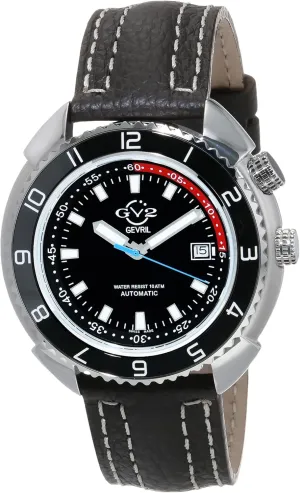 GV2 Men's Squalo Swiss Automatic Watch, Genuine Italian Leather Strap