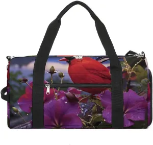 Gym BagPurple Morning Glory Classic Lightweight Foldable Gym Bag Workout Exercise Dance Bag Men Women Duffle Bag
