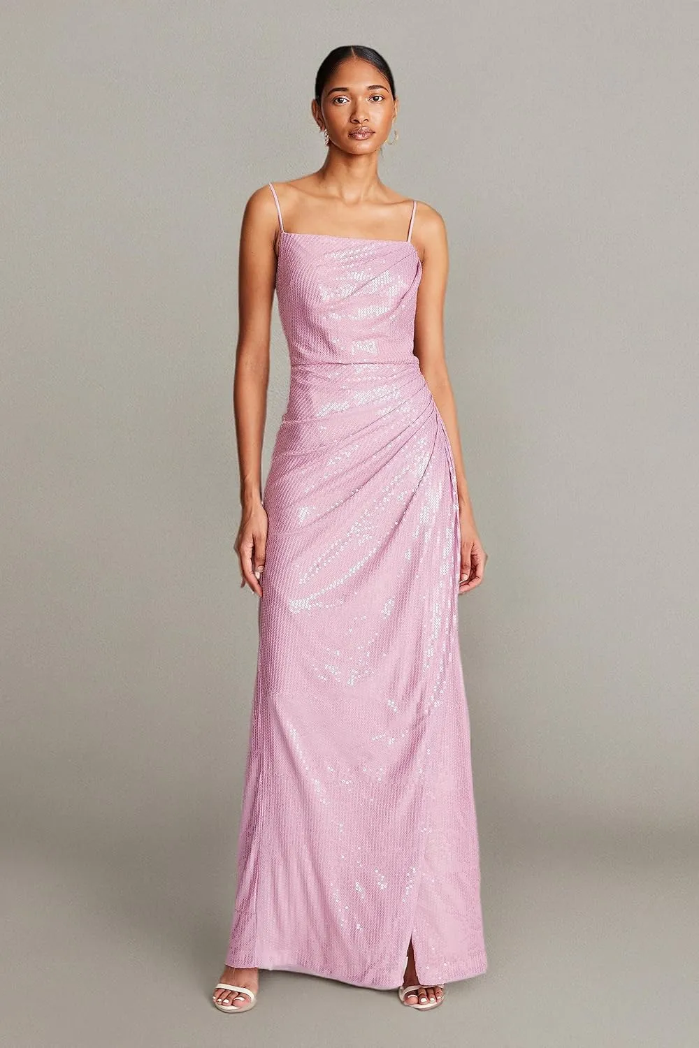 HALSTON Women's Alania Gown in Stretch Sequin