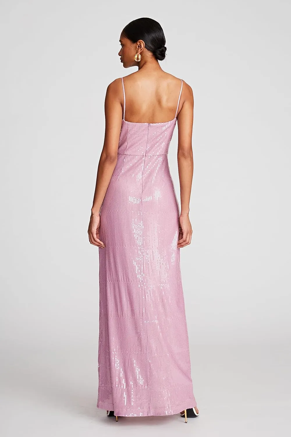 HALSTON Women's Alania Gown in Stretch Sequin