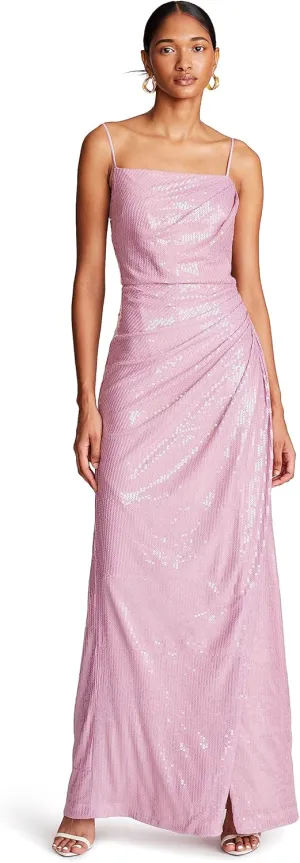 HALSTON Women's Alania Gown in Stretch Sequin