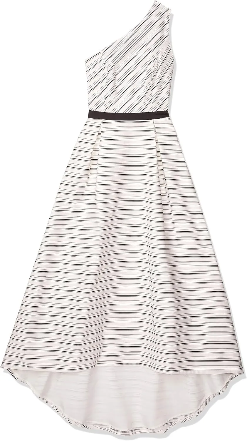 HALSTON Women's Asmmetric Stripe Gown