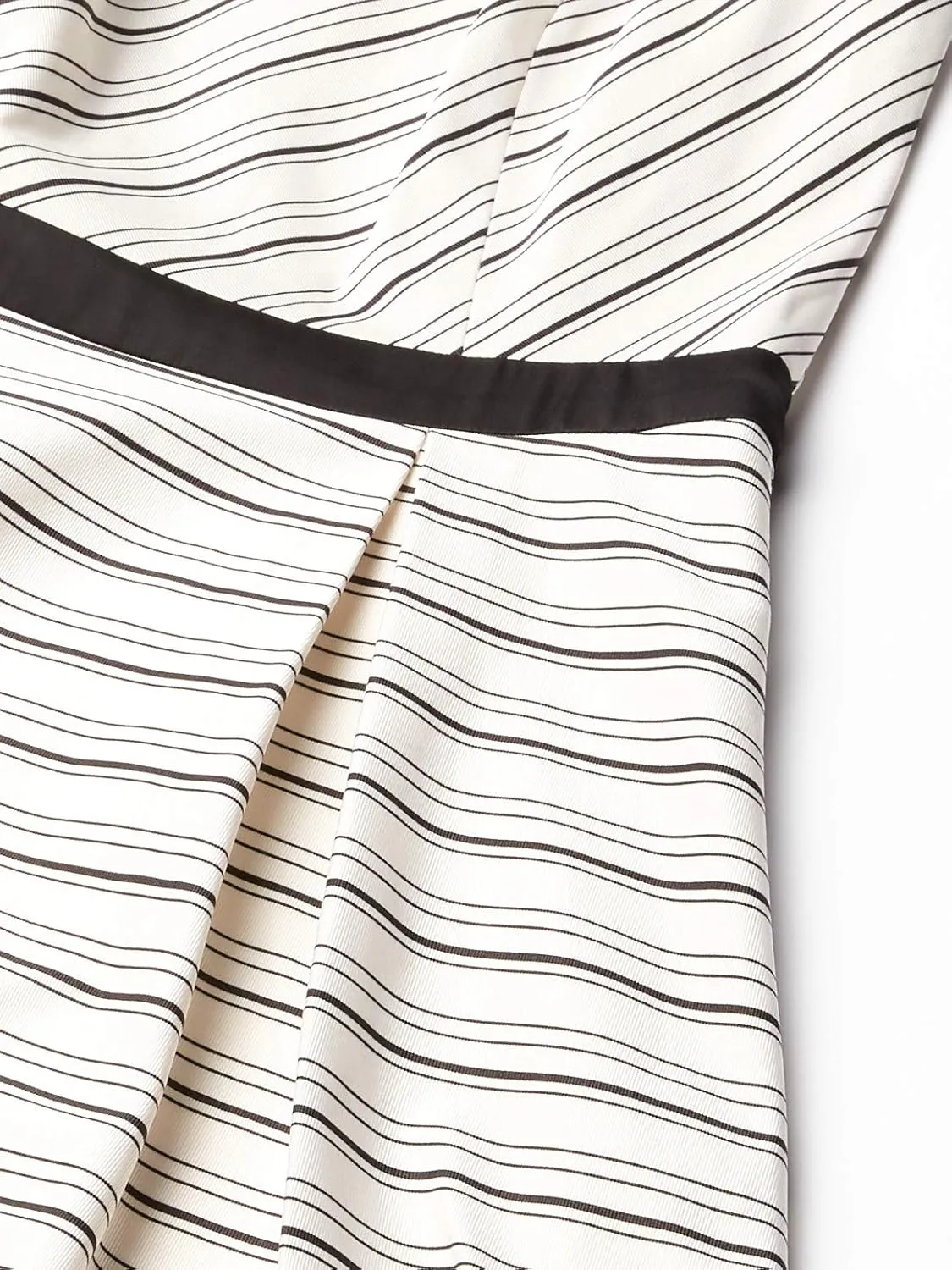 HALSTON Women's Asmmetric Stripe Gown