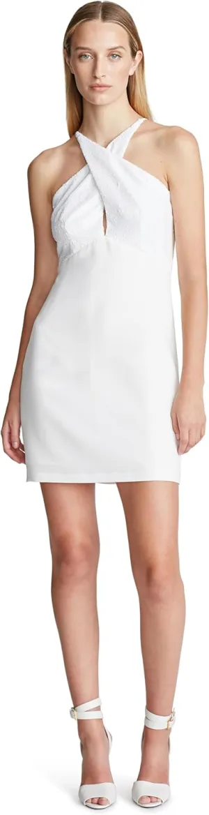 HALSTON Women's Diletta Dress in Sequins/Crepe