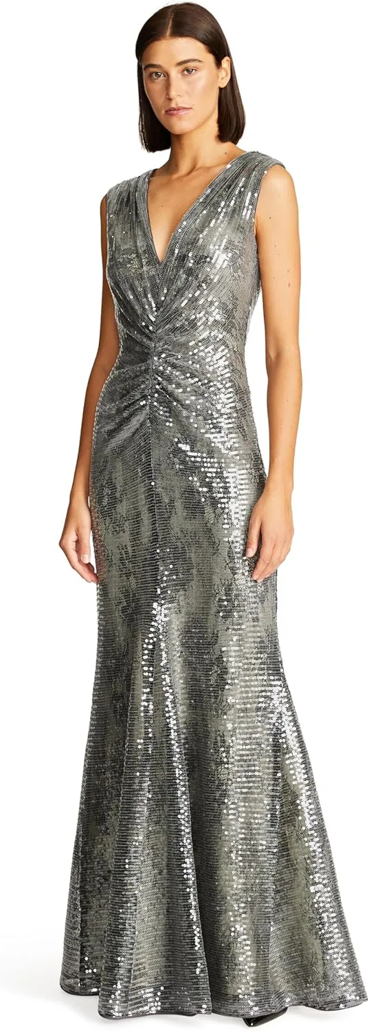 HALSTON Women's Loretta Gown in Lace Sequin