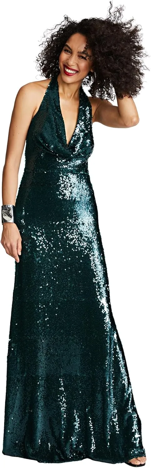 HALSTON Women's Tova Gown in Tinted Sequin