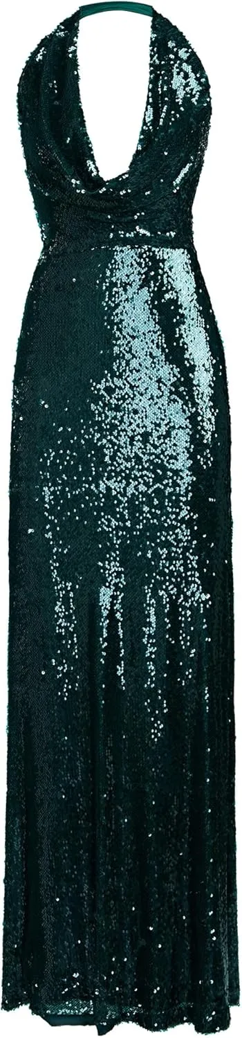 HALSTON Women's Tova Gown in Tinted Sequin