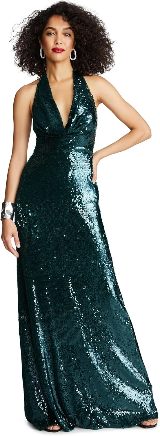 HALSTON Women's Tova Gown in Tinted Sequin