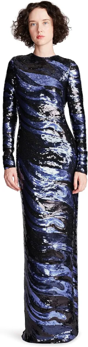 HALSTON Women's Whitney Gown in Sequins