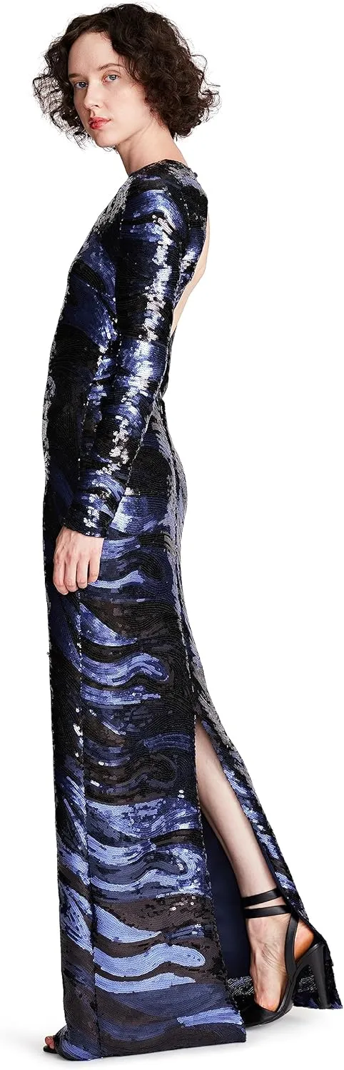 HALSTON Women's Whitney Gown in Sequins