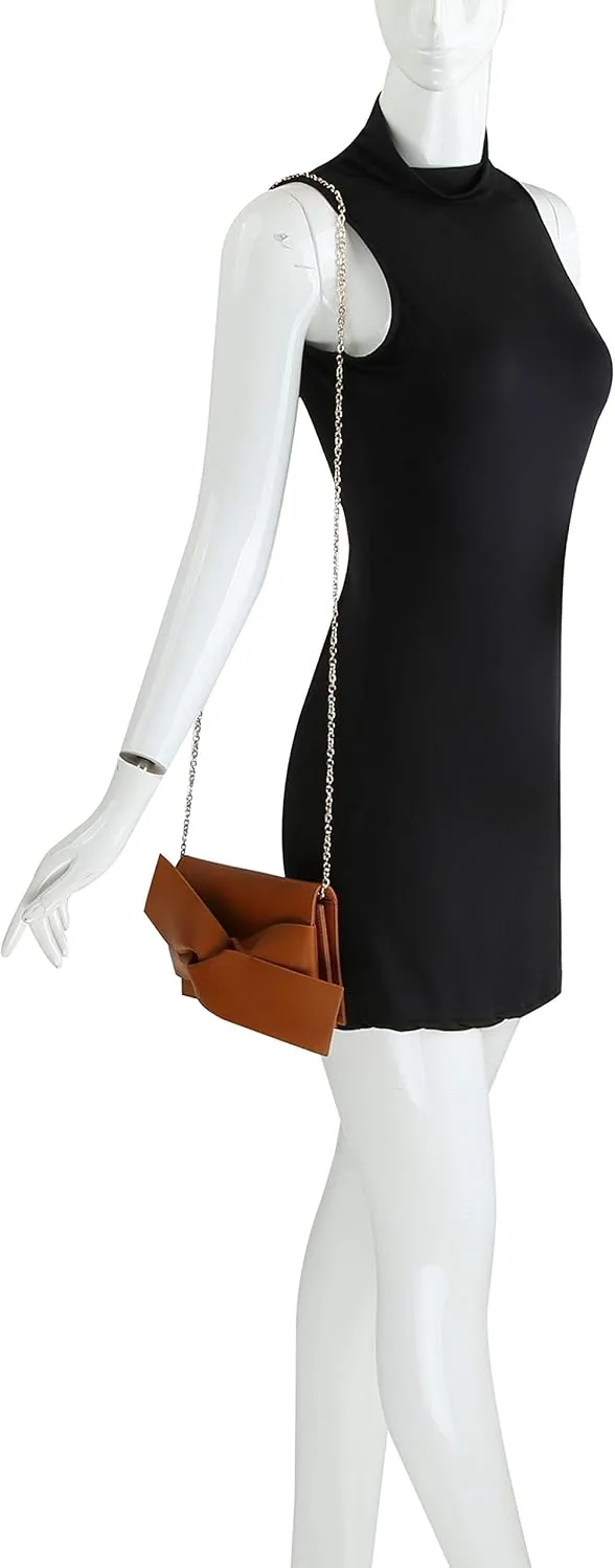 Handbag Republic Ribbon Bow Tie Shaped Clutch Crossbody Purses Sling Bags for Women Trendy