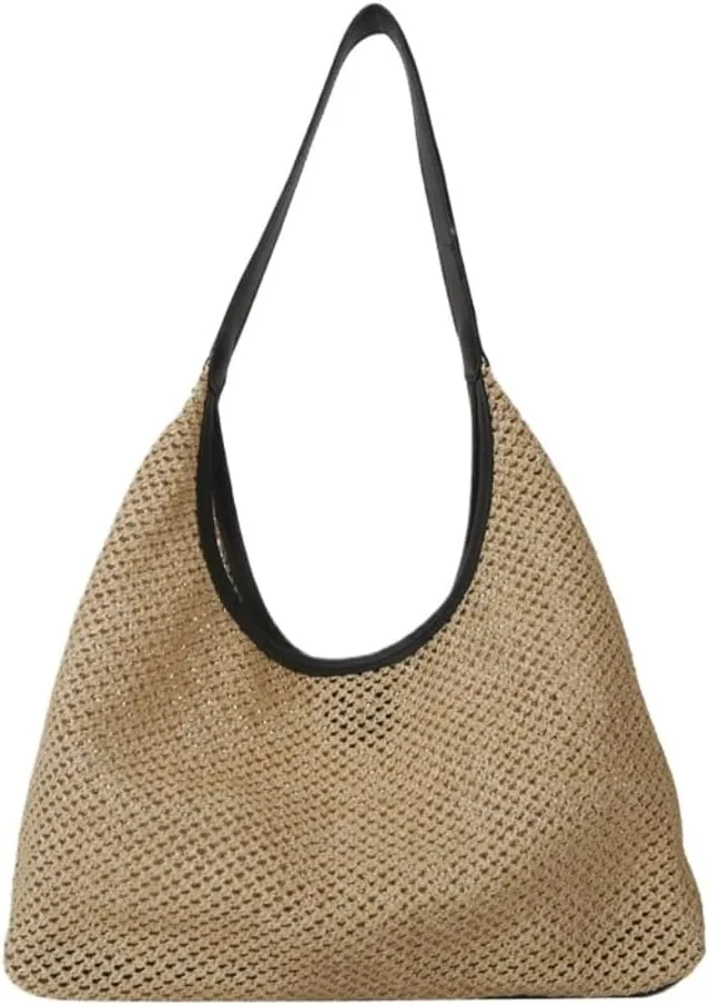 Handbag Summer New Straw Bag Holiday Beach Woven Bag Shoulder Literary Large Bag Out Straw Bags Handbag