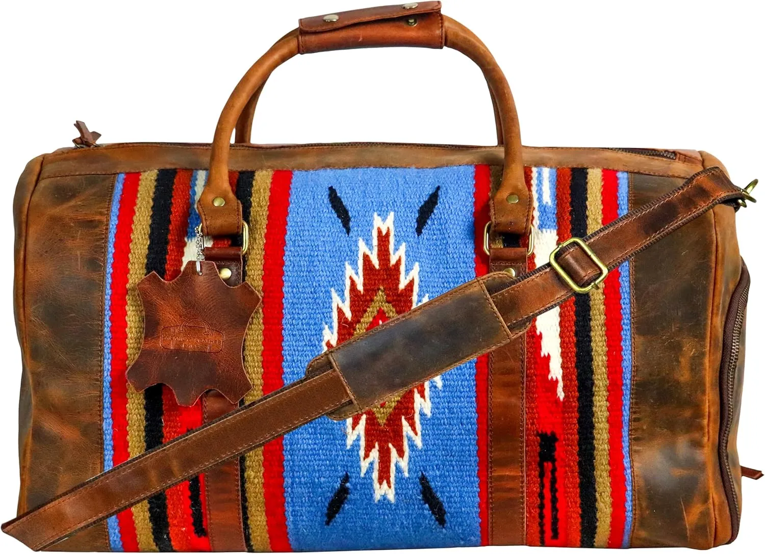 Handmade Duffle Bag leather heavy duty Gym Sports Airplane Overnight Luggage Carry On Unisex Travel Hand Rug Wollen Gift for His/Her (Duffle Bag Style_05)