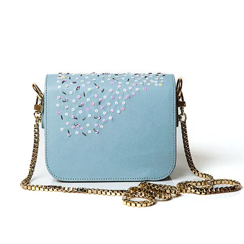 Handmade Leather Crossbody Bag With Magnetic Closure