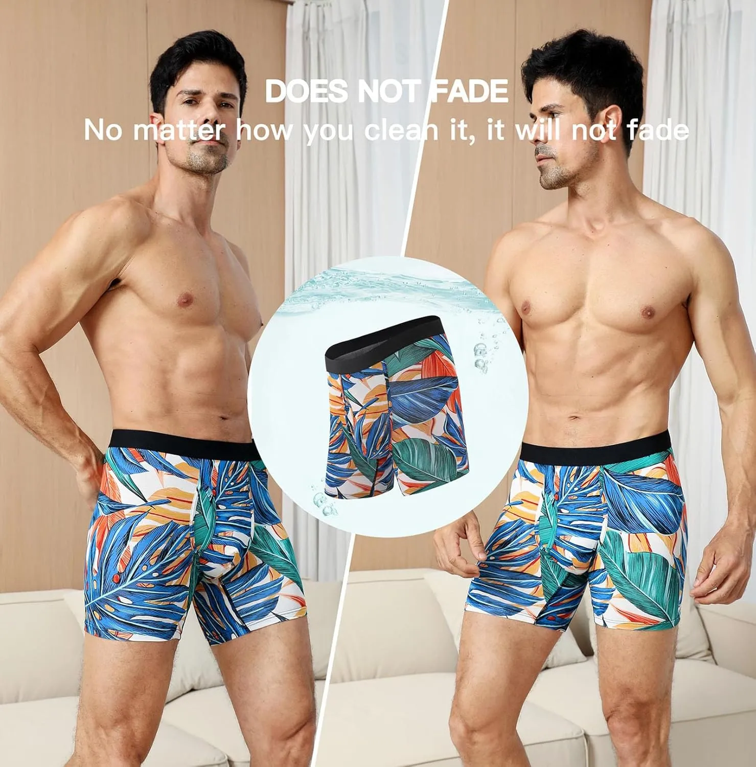 HAVVIS Men's Performance Underwear Boxer Briefs Soft Comfortable Bamboo Viscose Underwear for Men Multipack