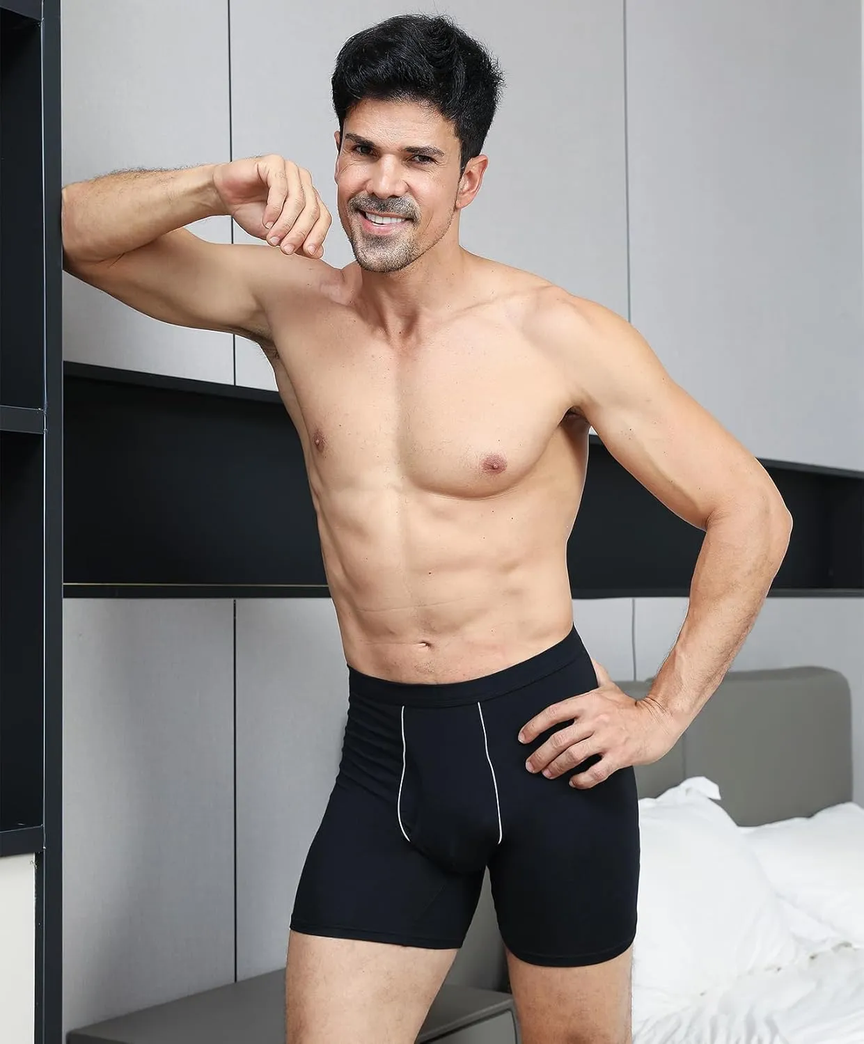 HAVVIS Men's Performance Underwear Boxer Briefs Soft Comfortable Bamboo Viscose Underwear for Men Multipack