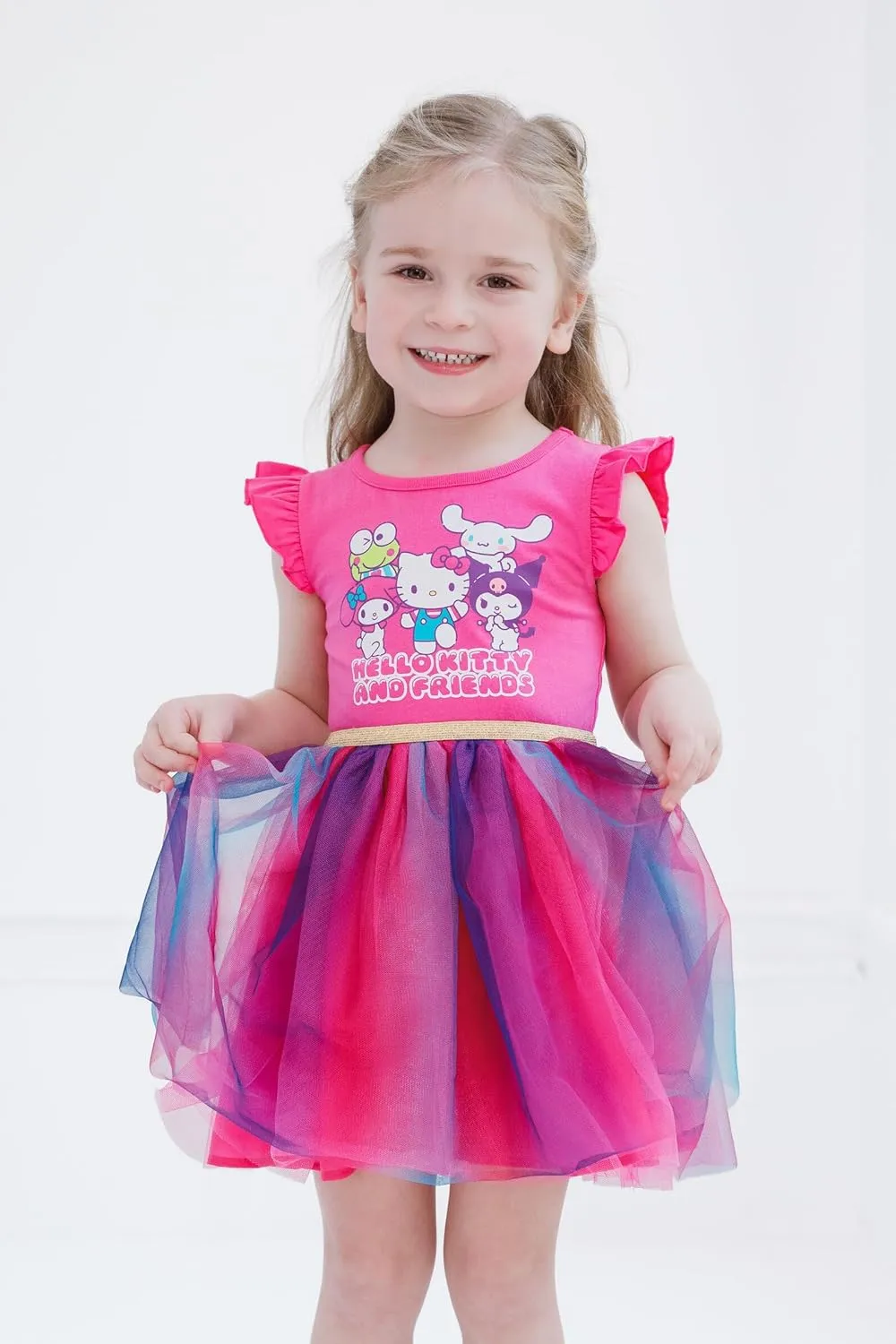 Hello Kitty July 4th Girls Tulle Tutu Dress Toddler to Big Kid Sizes (2T - 14-16)