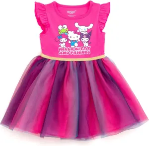 Hello Kitty July 4th Girls Tulle Tutu Dress Toddler to Big Kid Sizes (2T - 14-16)