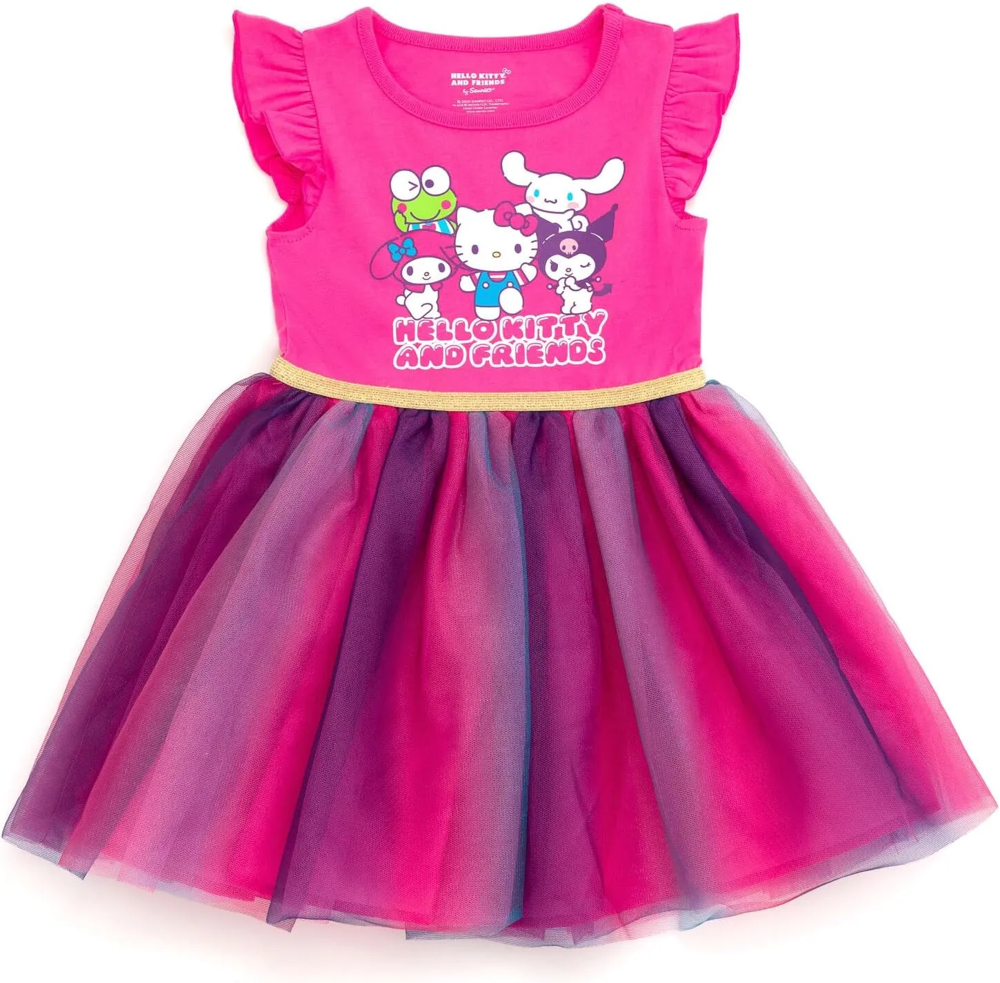 Hello Kitty July 4th Girls Tulle Tutu Dress Toddler to Big Kid Sizes (2T - 14-16)