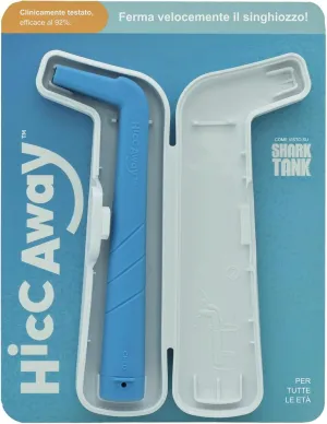 HICCAWAY Hiccup Straw - Stops Hiccups Naturally & Fast - As Seen On Shark Tank - Clinically Proven Relief for All Ages, Children & Adults - Lightweight, Reusable, & Safe Case, Blue 1 Pack