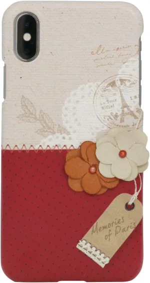 HM14450i58 iPhone Xs/X Case, Memories of Paris Burgundy 5.8 Inch iPhone Cover, Wireless Charging Compatible