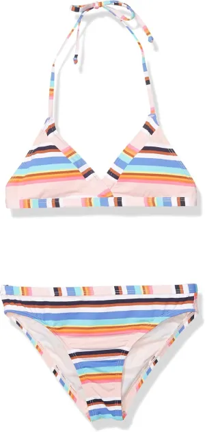 Hobie Girls' Triangle Halter Bikini Top and Hipster Bottom Swimsuit Set