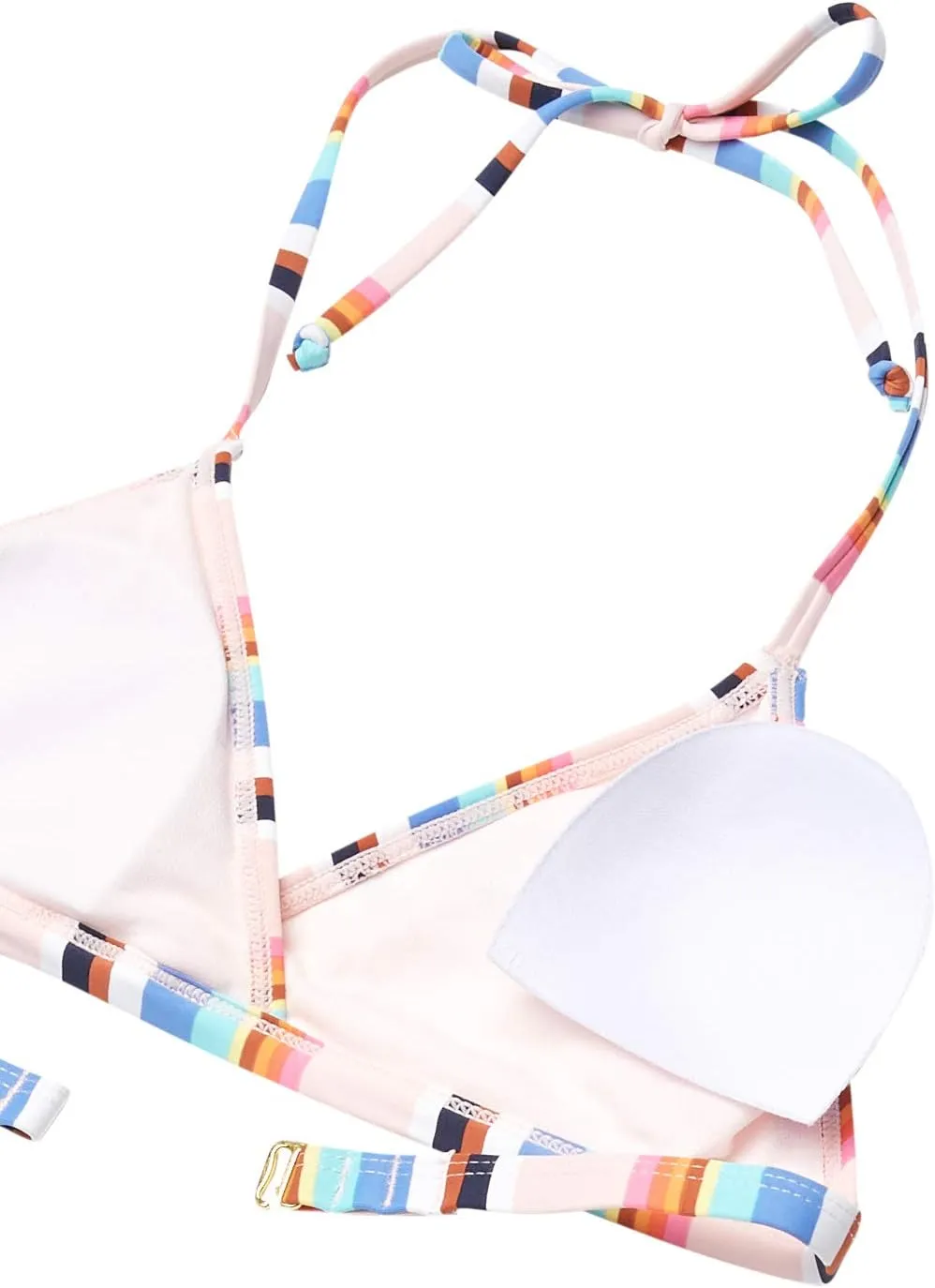 Hobie Girls' Triangle Halter Bikini Top and Hipster Bottom Swimsuit Set