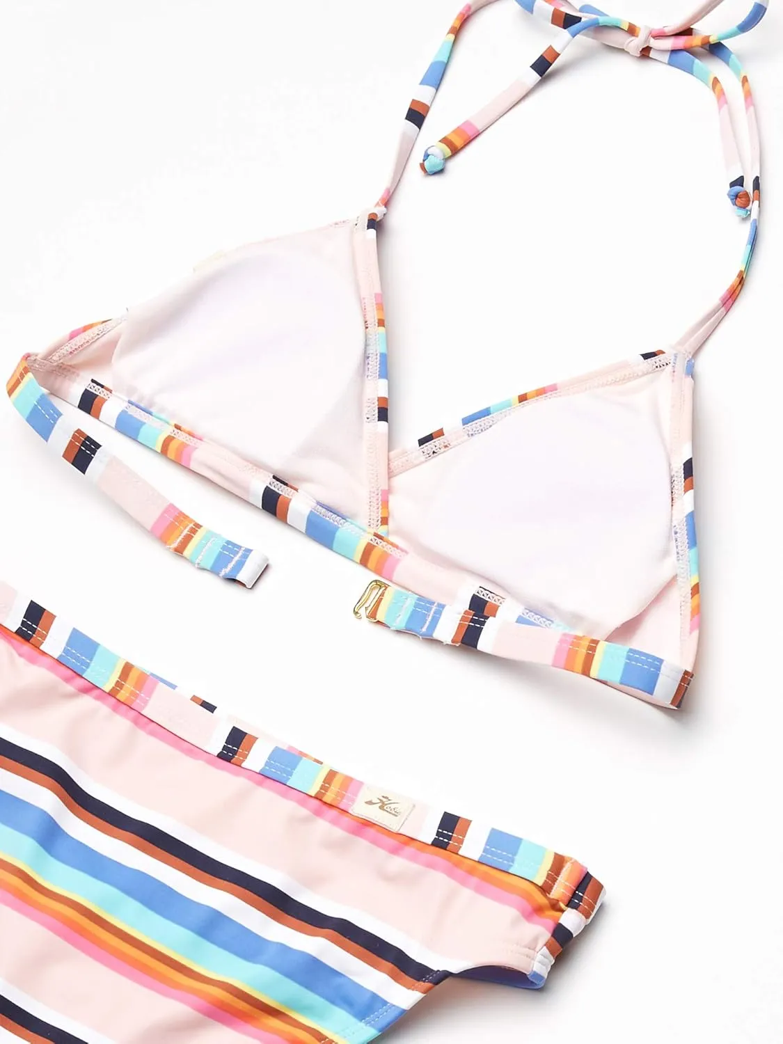 Hobie Girls' Triangle Halter Bikini Top and Hipster Bottom Swimsuit Set