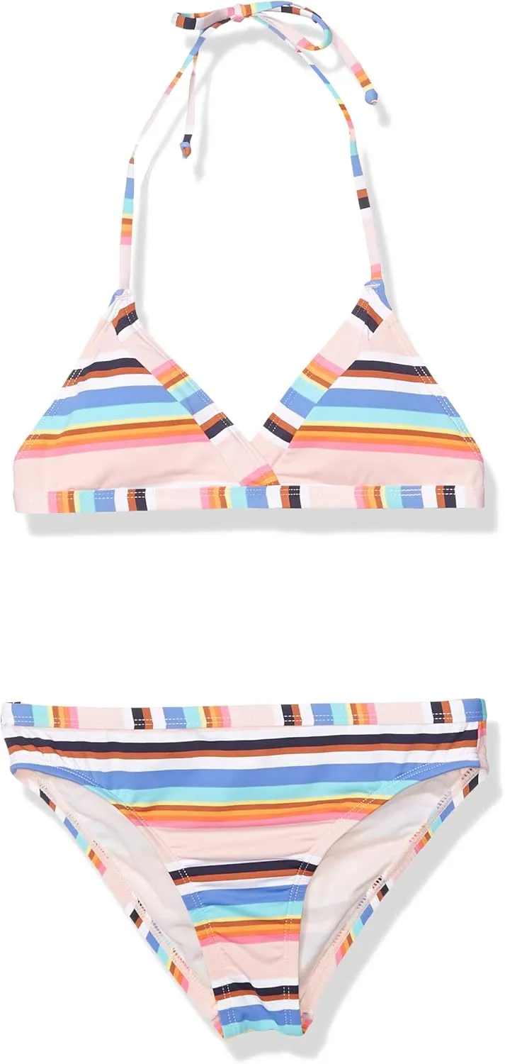 Hobie Girls' Triangle Halter Bikini Top and Hipster Bottom Swimsuit Set