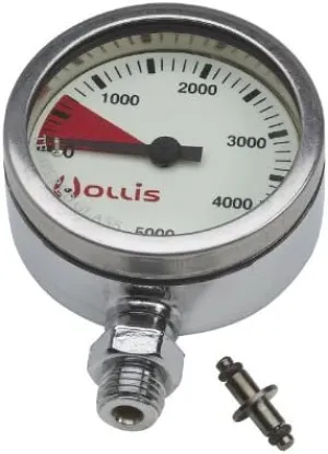Hollis New Heavy Duty Brass SPG Submersible Pressure Gauge w/ 6 inch Hose (PSI)