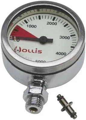 Hollis New Heavy Duty Brass SPG Submersible Pressure Gauge w/ 6 inch Hose (PSI)